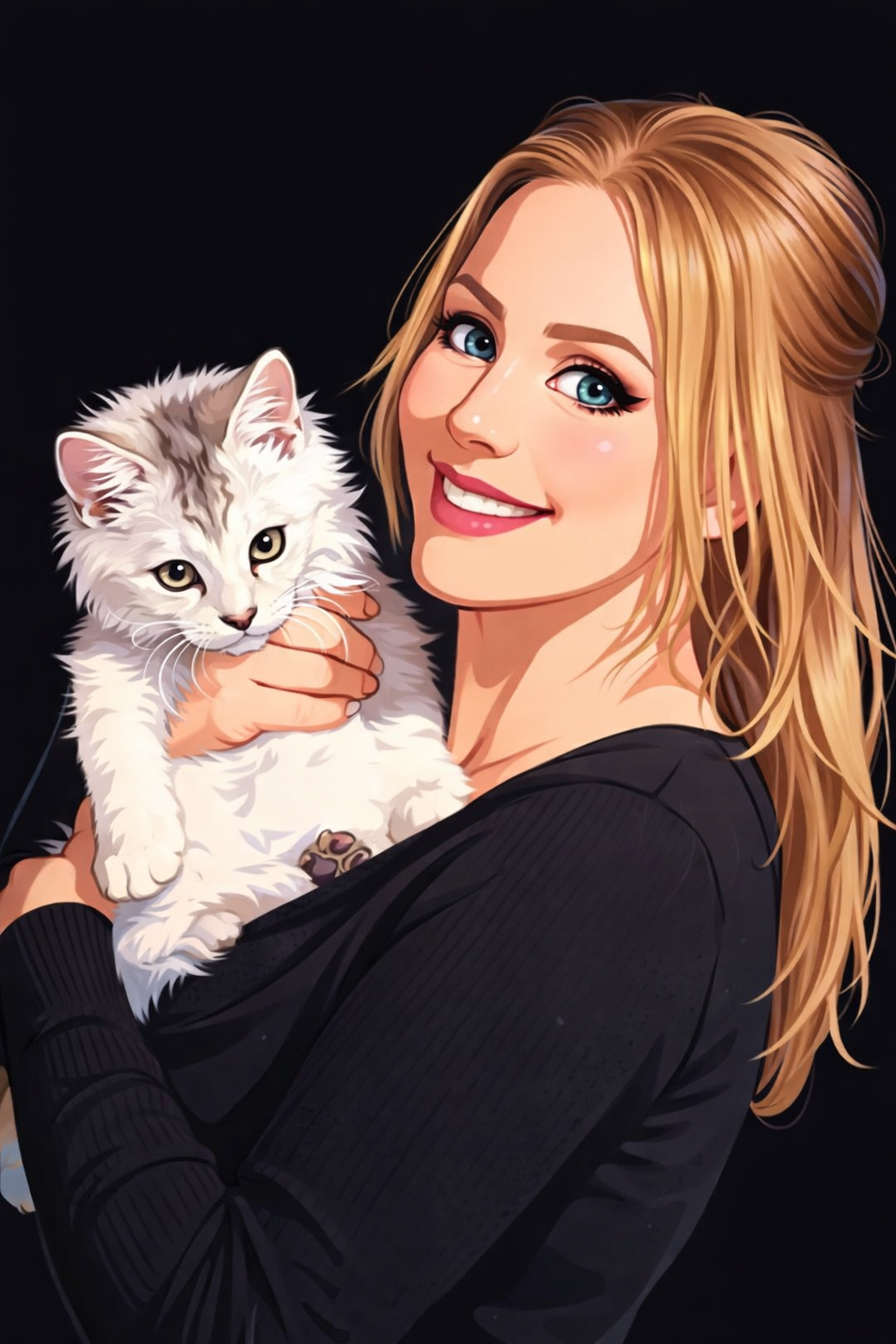 Sweet Luna Cattery Founder with Kitten